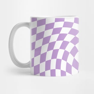 Twisted Checkerboard - Purple and White Mug